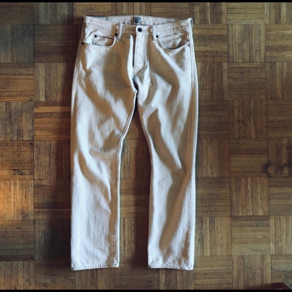 J Crew 484 Selvedge slim jean, wheat 31x32